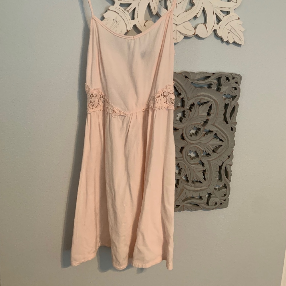 H&M light pink mini dress